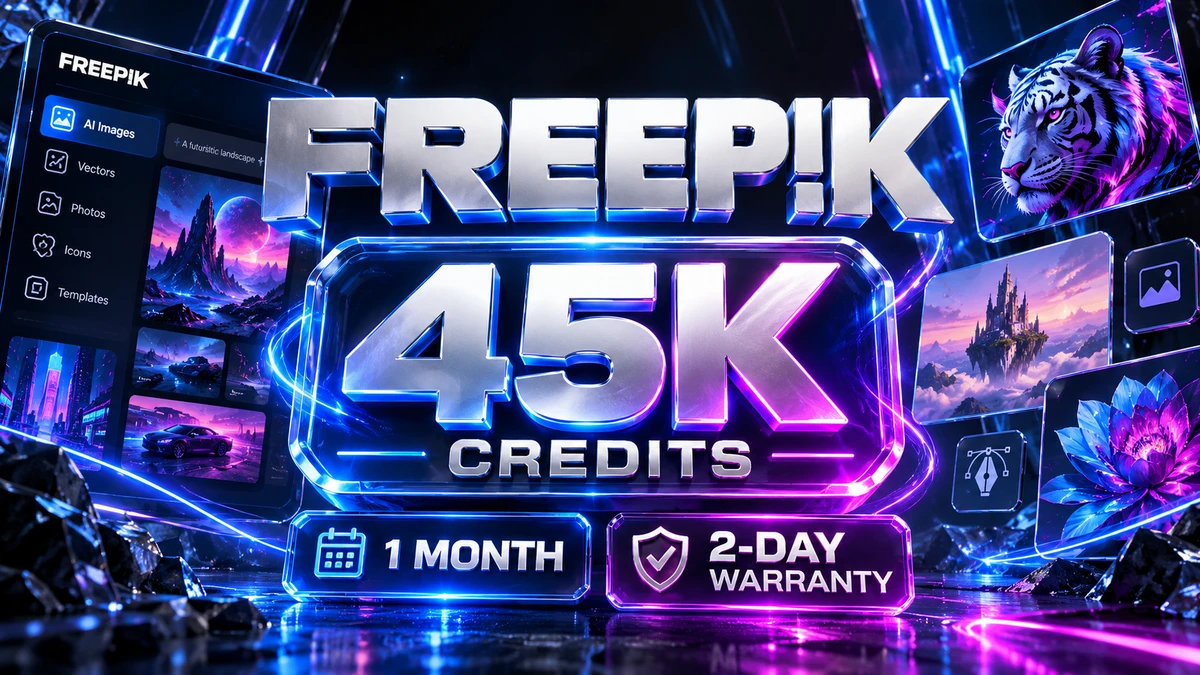 Freepik + 45K Credit 1 Month 2 Days