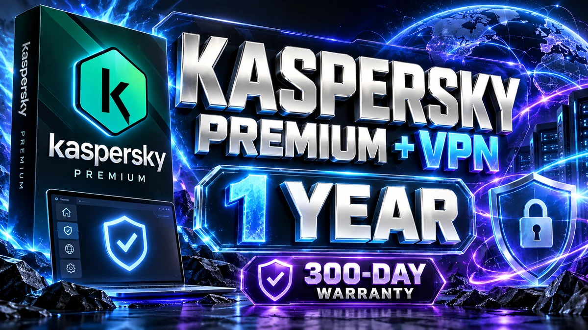 Kaspersky Premium + VPN 1 Year (300-Day )